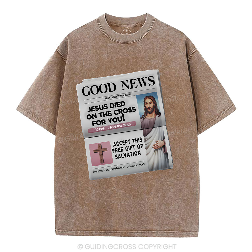 Good News  Christian Washed T-Shirt