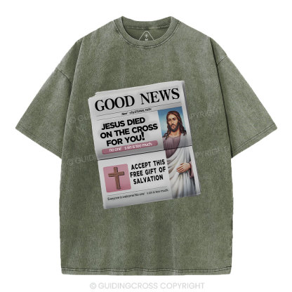 Good News  Christian Washed T-Shirt