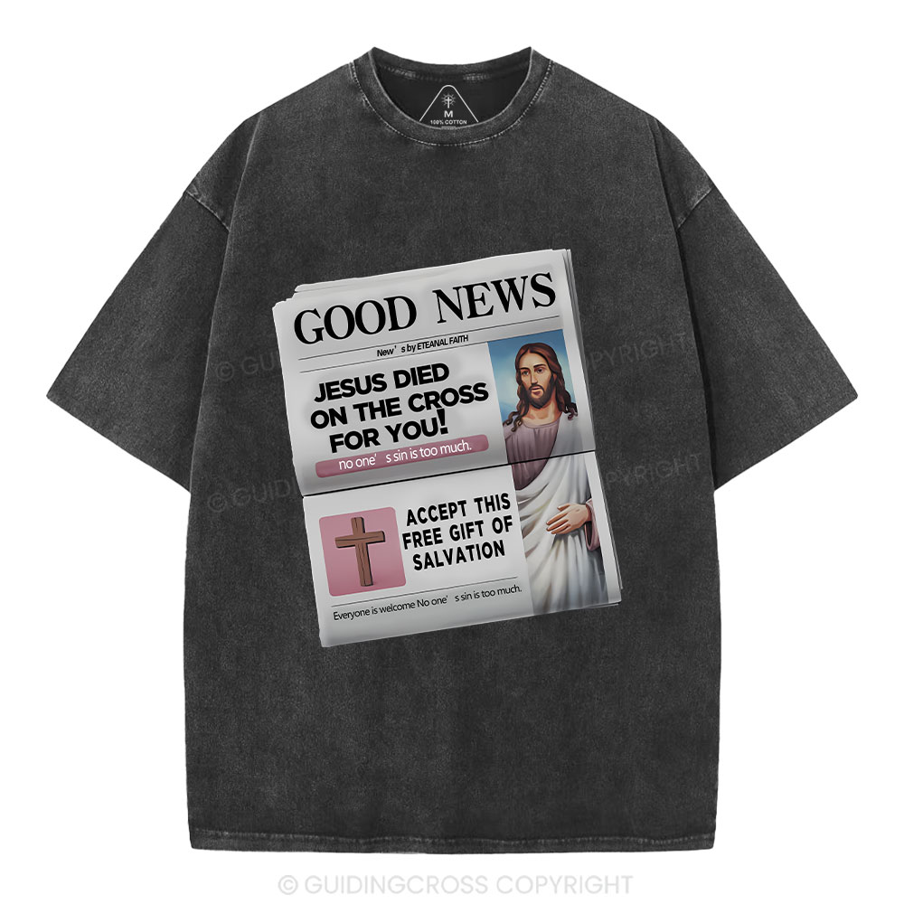 Good News  Christian Washed T-Shirt