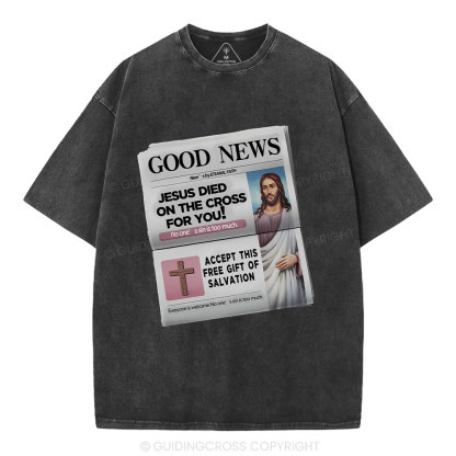 Good News  Christian Washed T-Shirt