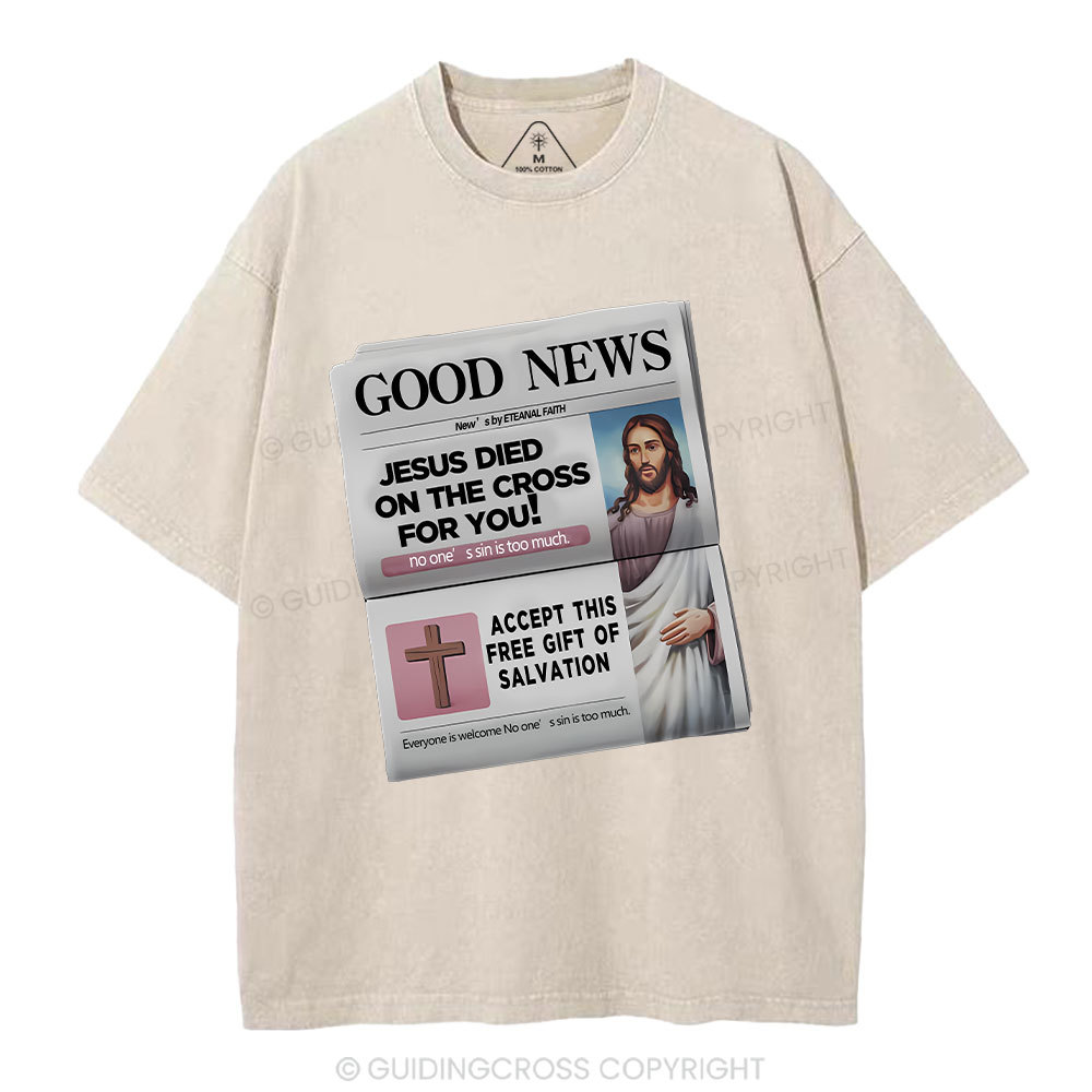 Good News  Christian Washed T-Shirt