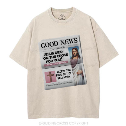 Good News  Christian Washed T-Shirt
