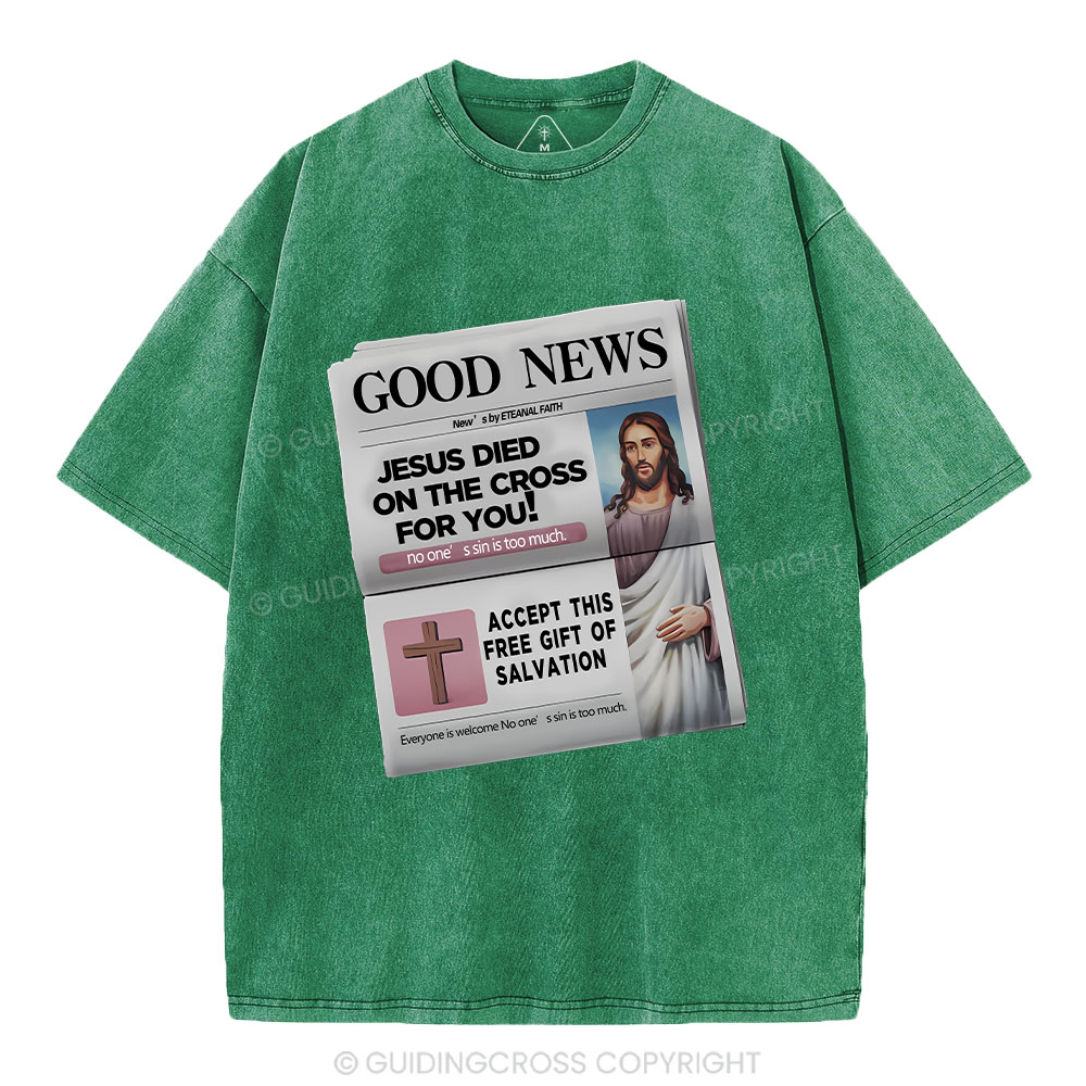 Good News  Christian Washed T-Shirt