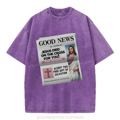 Good News  Christian Washed T-Shirt