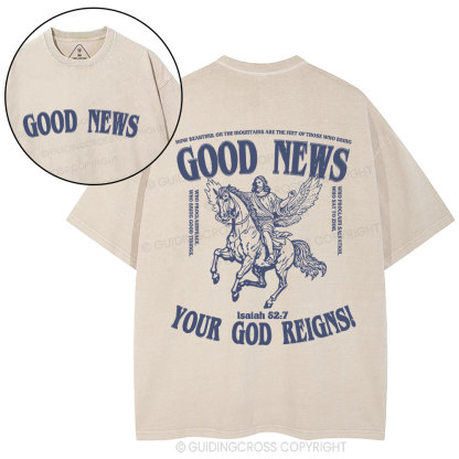 Good News Christian Washed T-Shirt