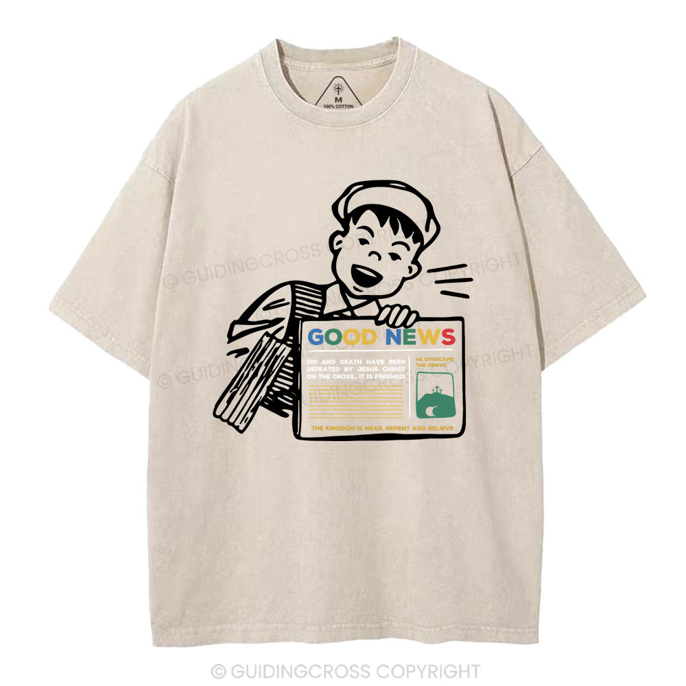 Good News Christian Washed T-Shirt