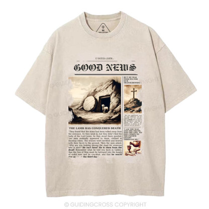 Good News  Christian Washed T-Shirt
