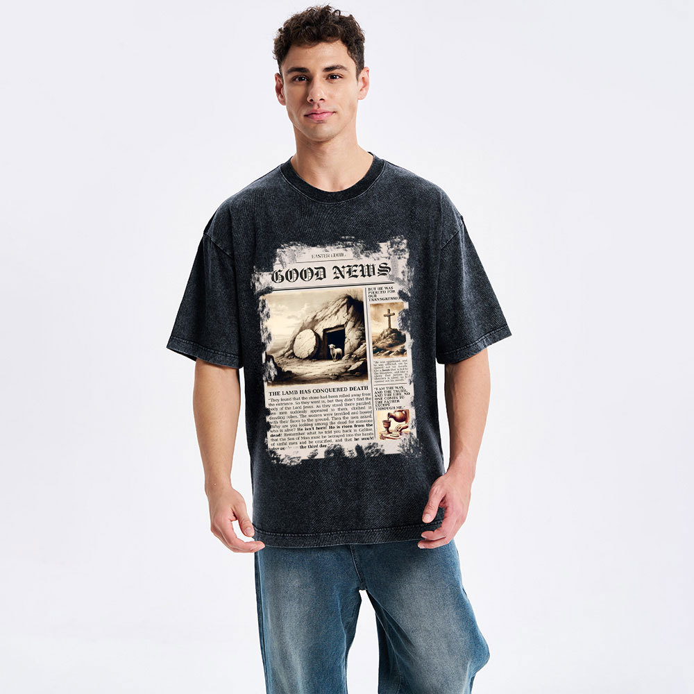 Good News  Christian Washed T-Shirt