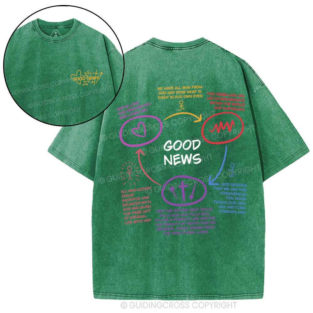 Good News  Christian Washed T-Shirt