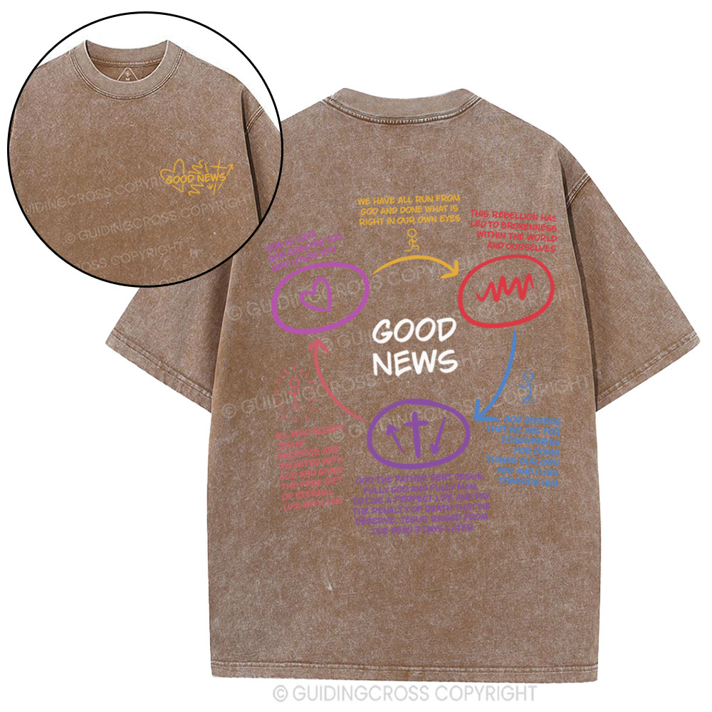 Good News  Christian Washed T-Shirt