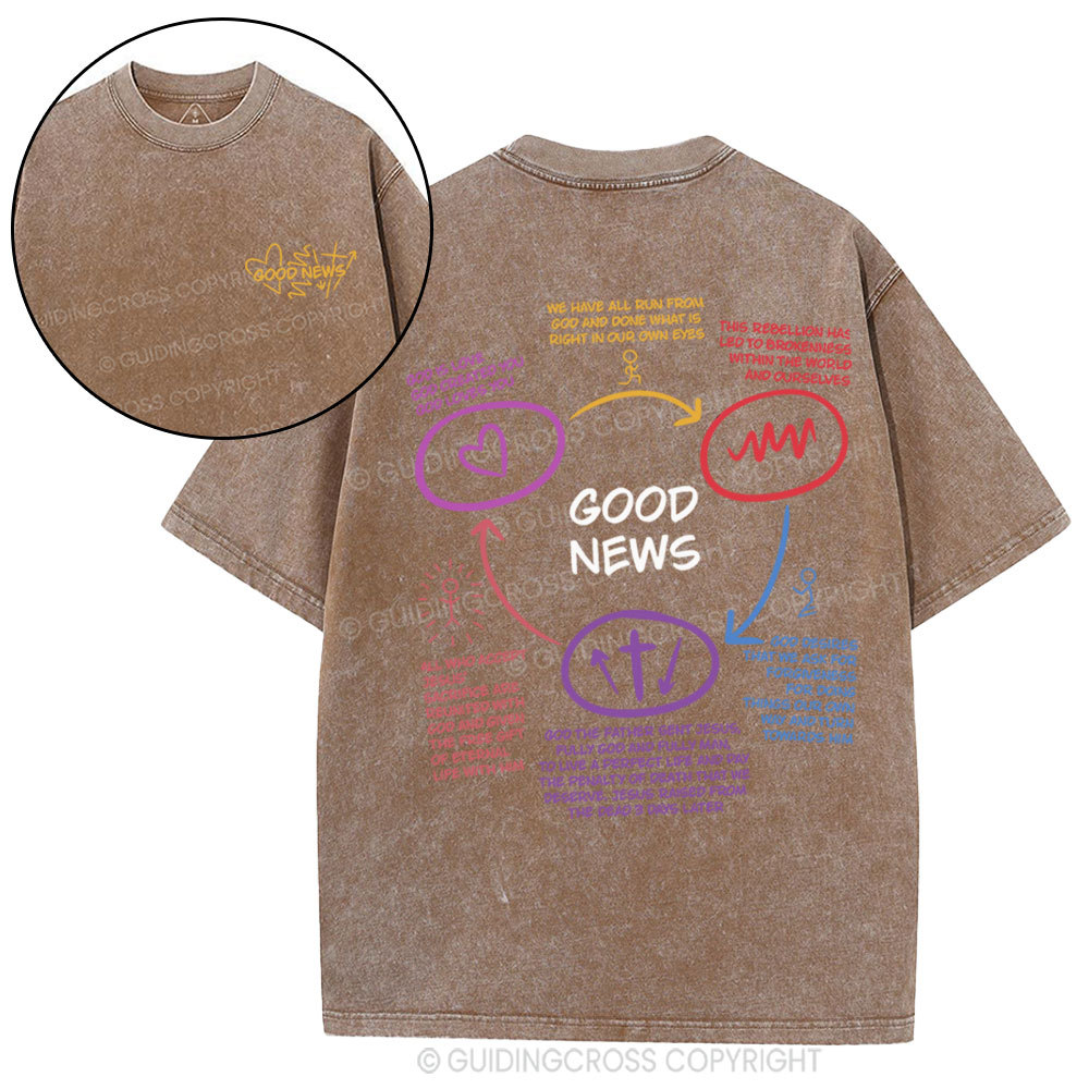 Good News  Christian Washed T-Shirt