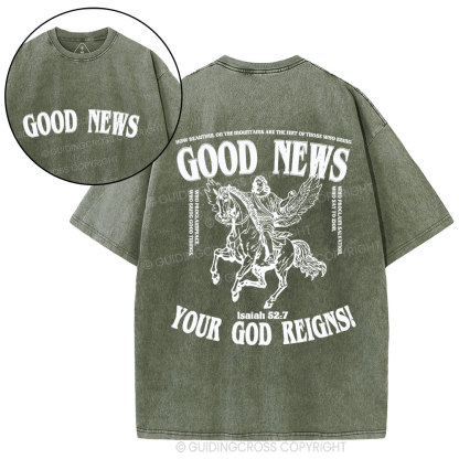 Good News Christian Washed T-Shirt