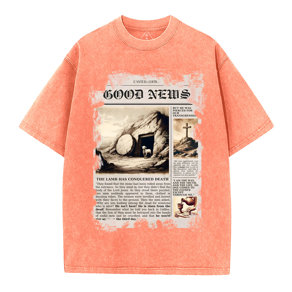 Good News  Christian Washed T-Shirt