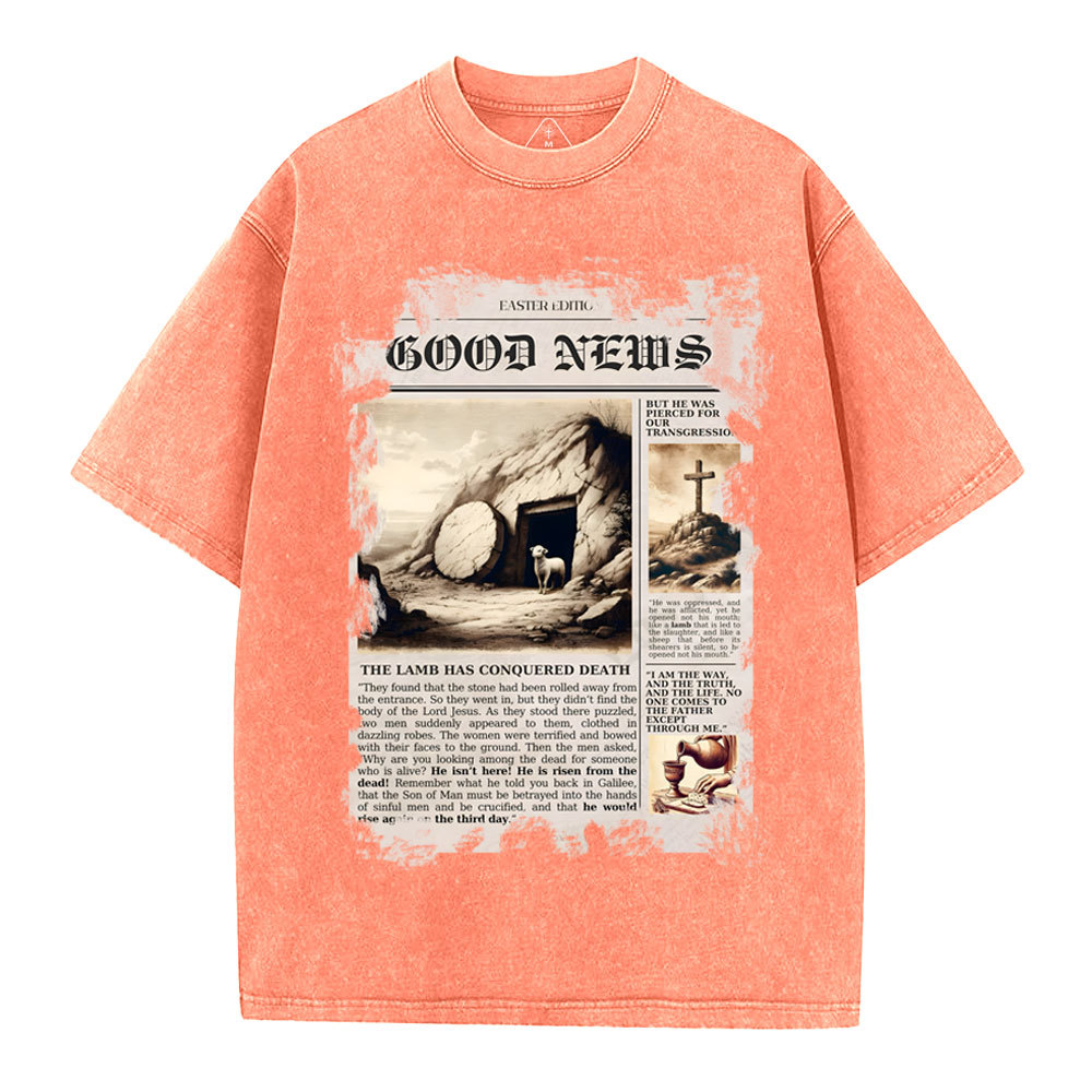 Good News  Christian Washed T-Shirt