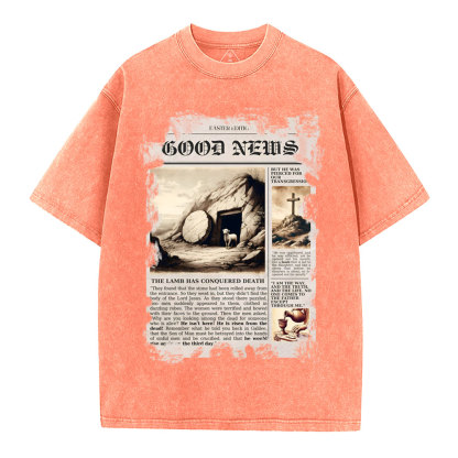 Good News  Christian Washed T-Shirt