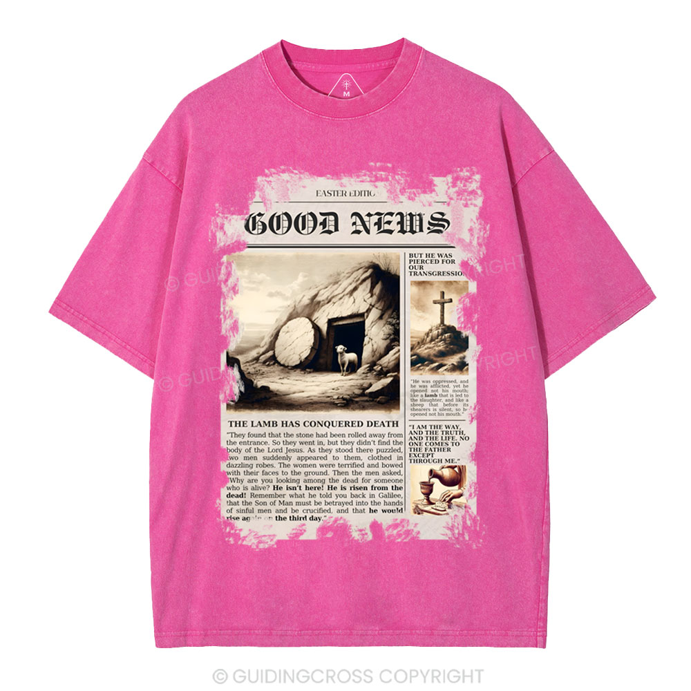 Good News  Christian Washed T-Shirt