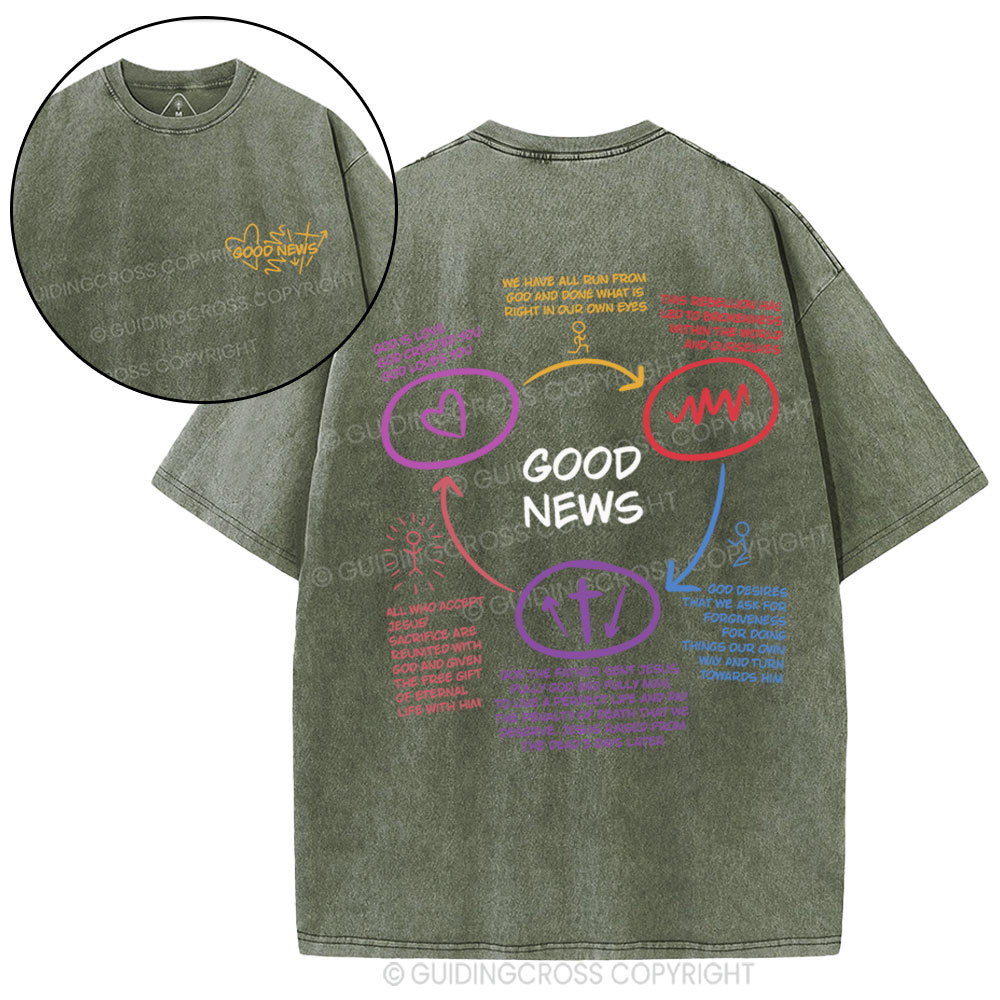 Good News  Christian Washed T-Shirt