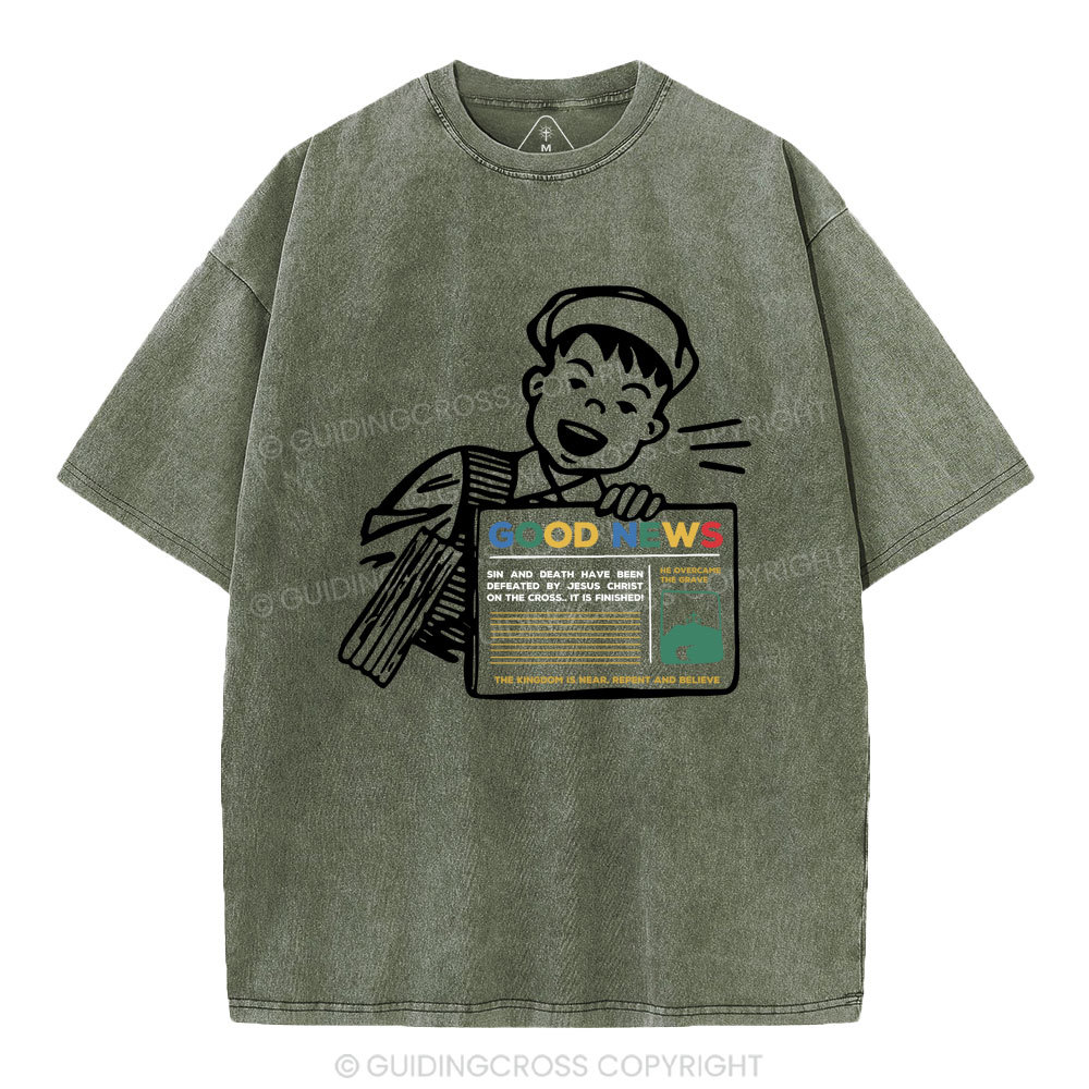 Good News Christian Washed T-Shirt