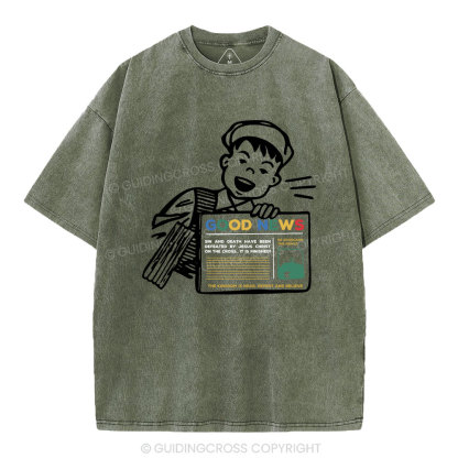 Good News Christian Washed T-Shirt