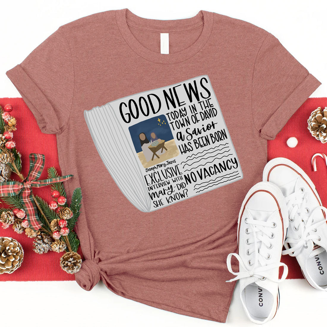 Good News Christmas Christian T-Shirt