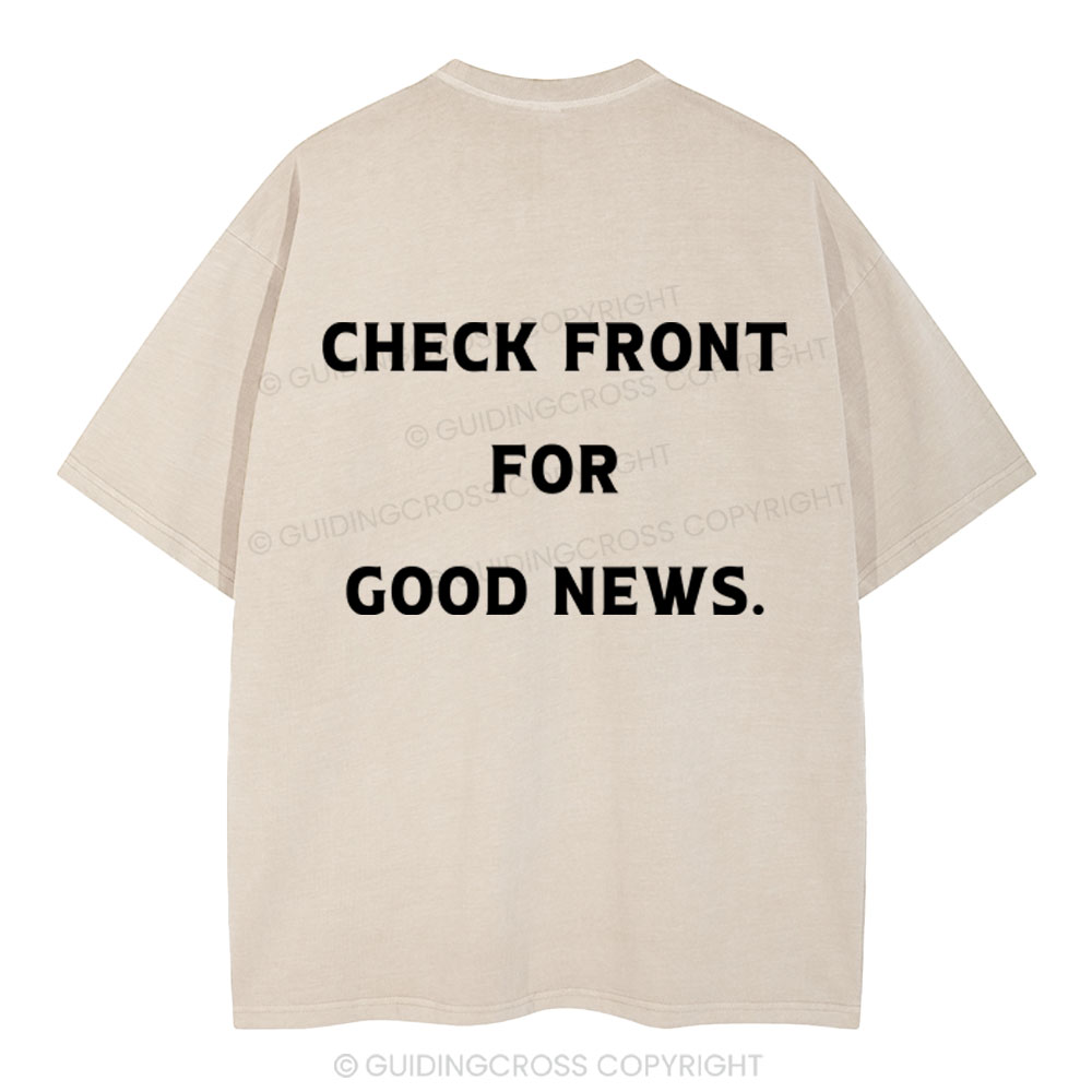 Good News Jesus Loves You Christian Washed T-Shirt