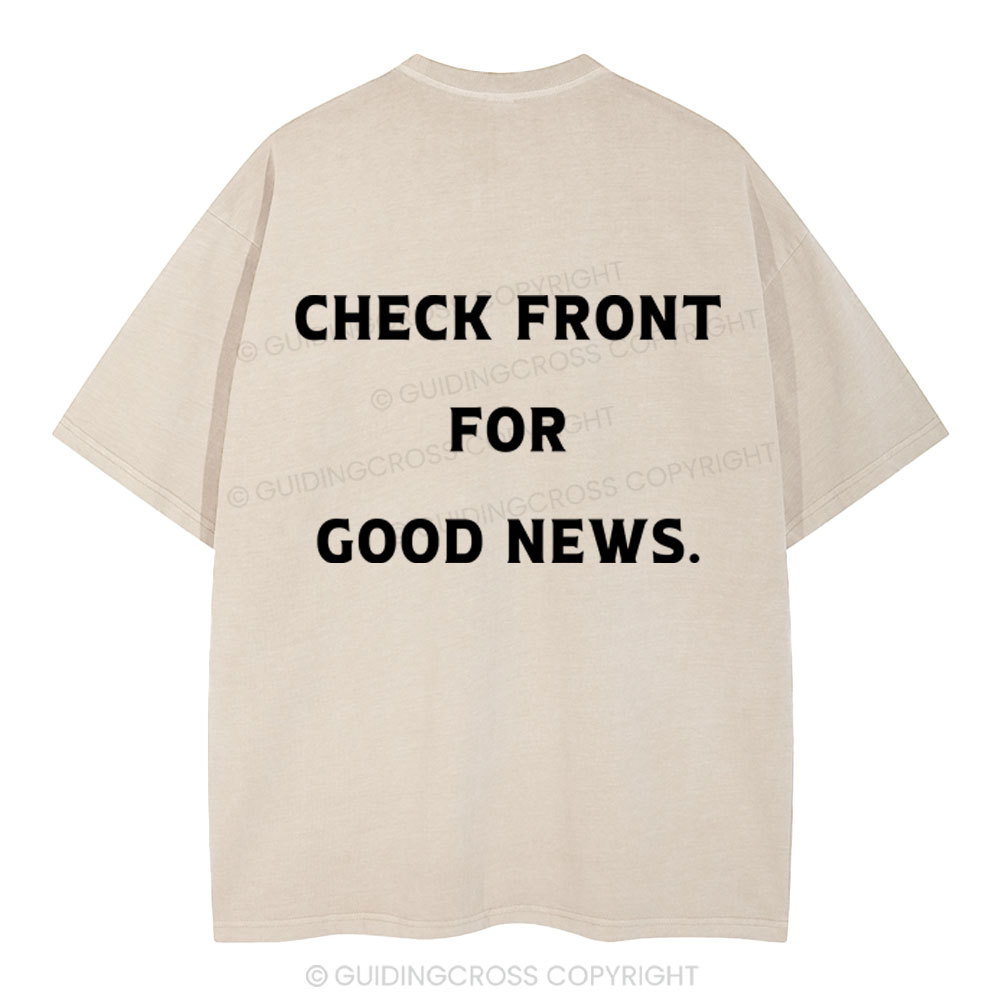 Good News Jesus Loves You Christian Washed T-Shirt