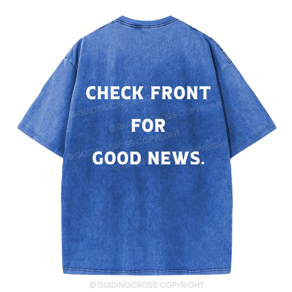 Good News Jesus Loves You Christian Washed T-Shirt
