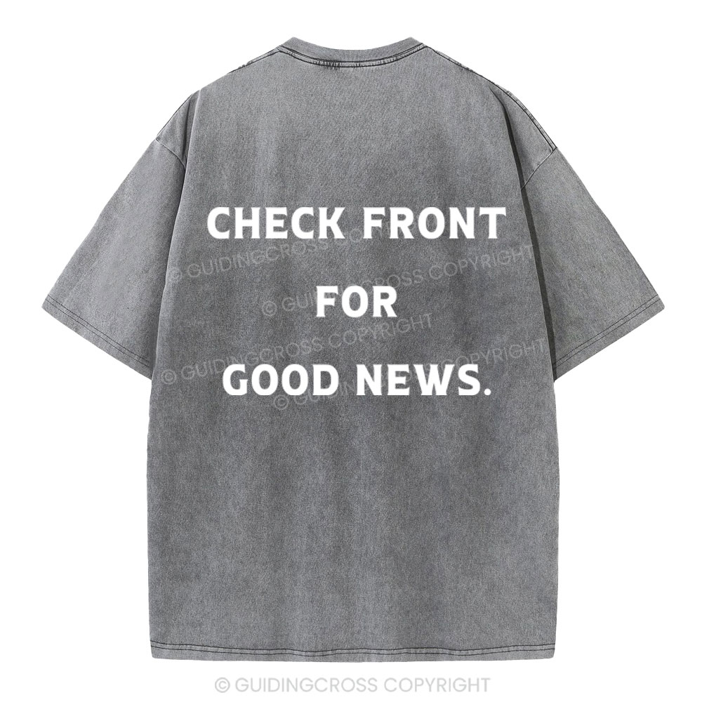 Good News Jesus Loves You Christian Washed T-Shirt
