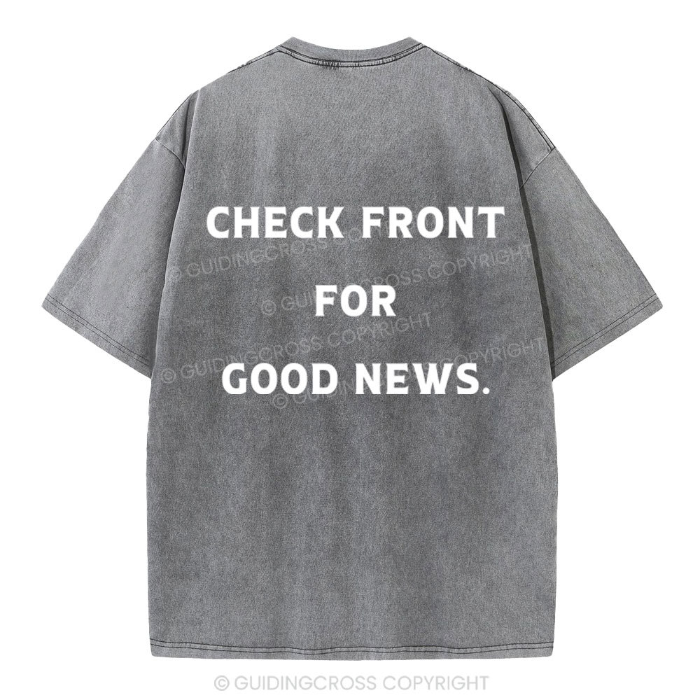 Good News Jesus Loves You Christian Washed T-Shirt