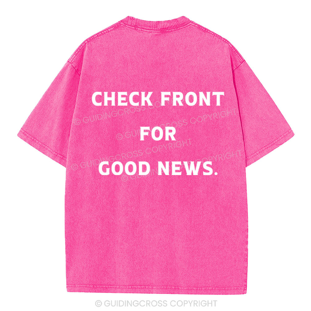 Good News Jesus Loves You Christian Washed T-Shirt