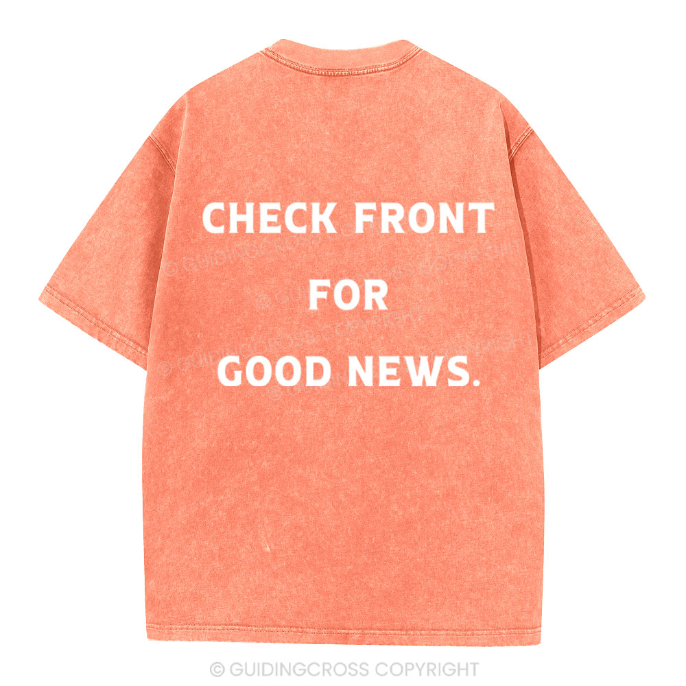 Good News Jesus Loves You Christian Washed T-Shirt