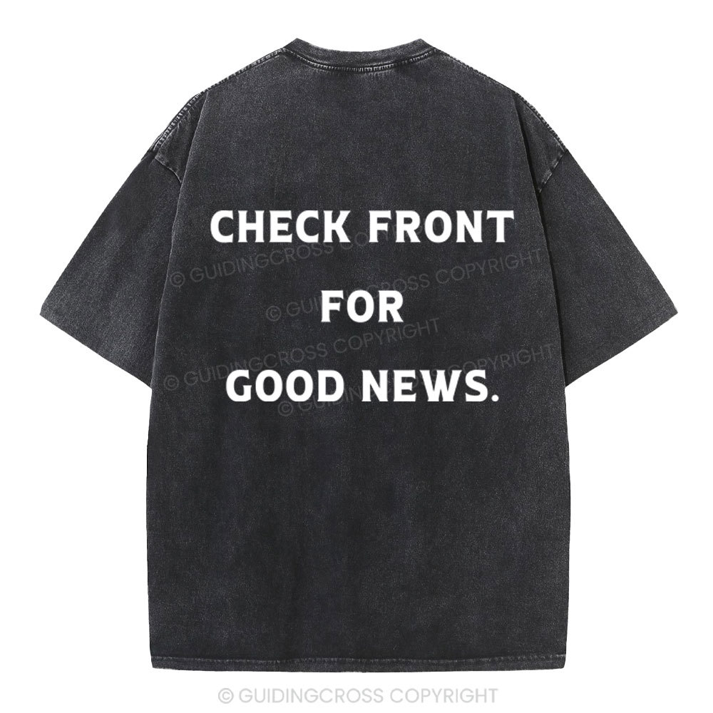 Good News Jesus Loves You Christian Washed T-Shirt