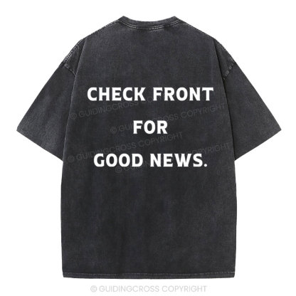 Good News Jesus Loves You Christian Washed T-Shirt