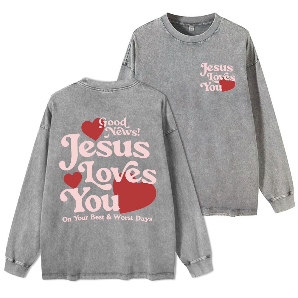 Sample Washed Long Sleeve T-Shirt Sale - GuidingCross