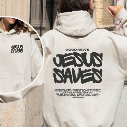 Good News Jesus Saves Christian Fleece Hoodie Set