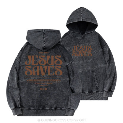 Good News Jesus Saves Christian Washed T-Shirt