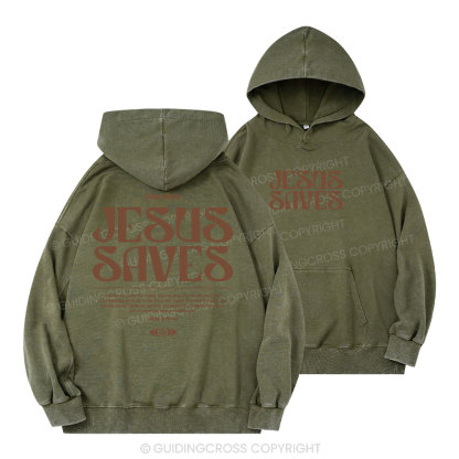 Good News Jesus Saves Christian Washed T-Shirt