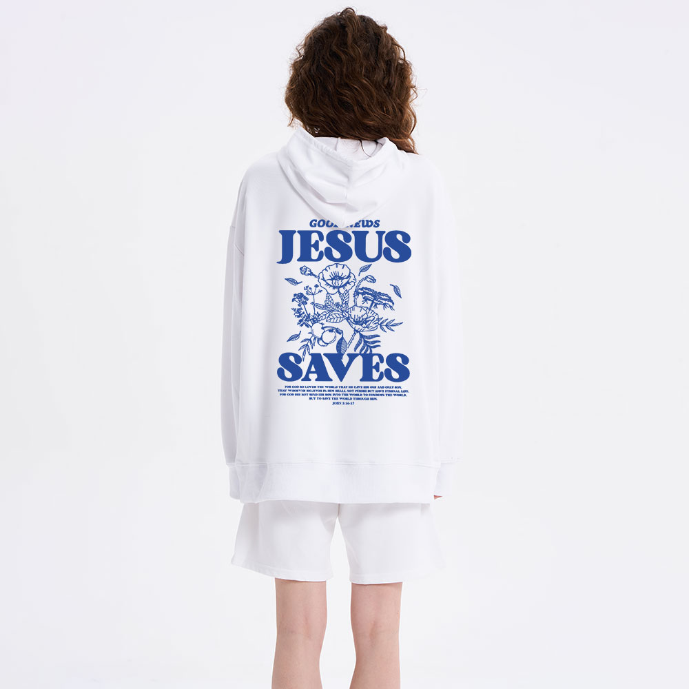 Good News Jesus Saves Classic Christian Hoodie