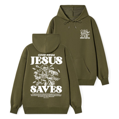 Good News Jesus Saves Classic Christian Hoodie