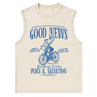 Good News Christian Washed sleeveless Tee