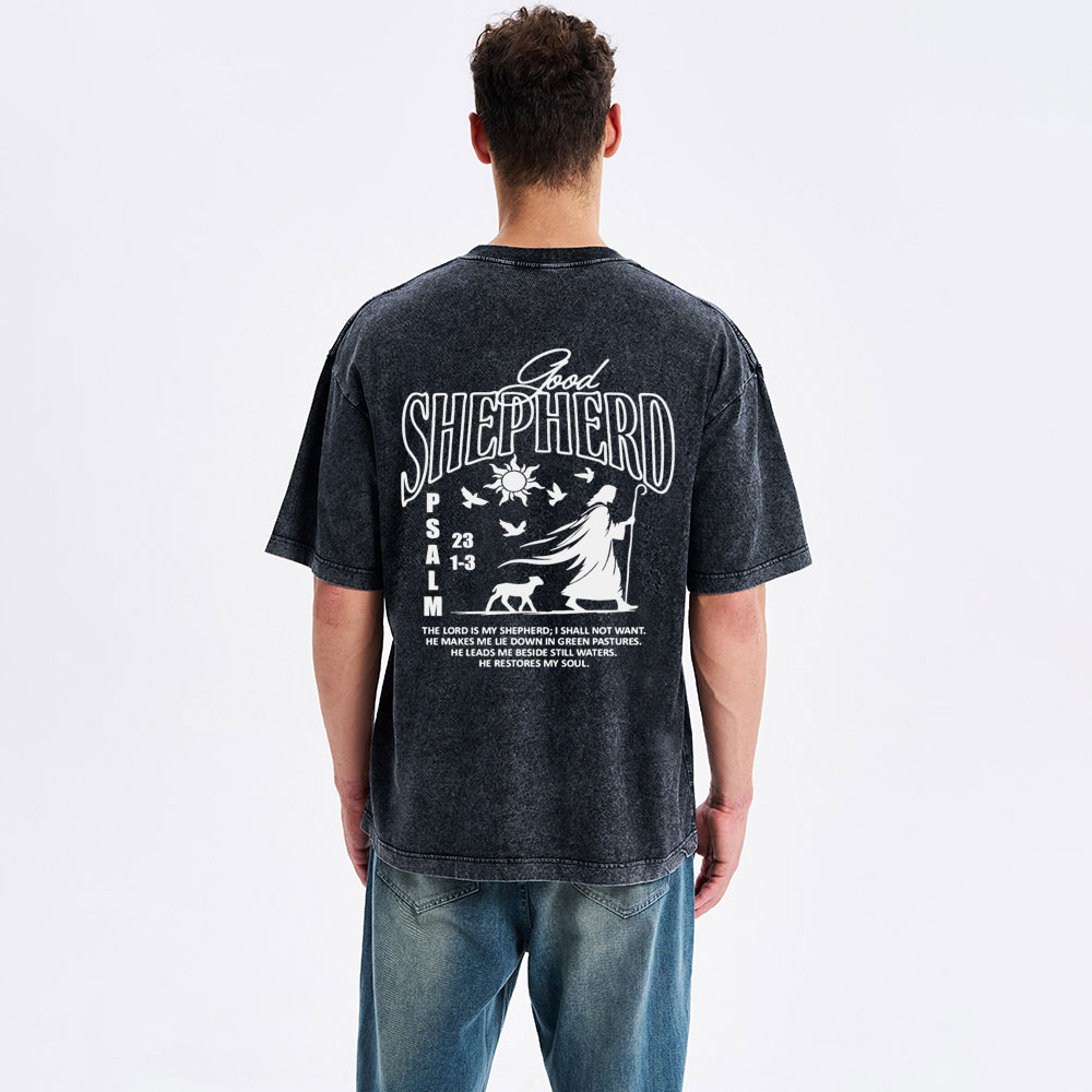 Good Shepherd Christian Washed T-Shirt