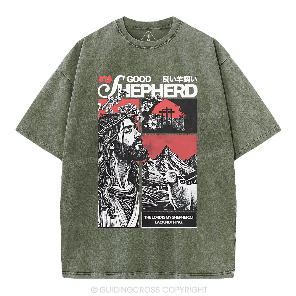 Good Shepherd Christian Washed T-Shirt