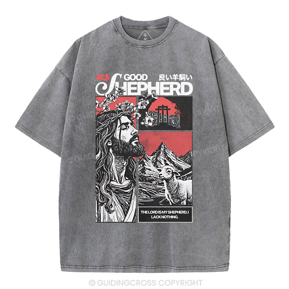 Good Shepherd Christian Washed T-Shirt