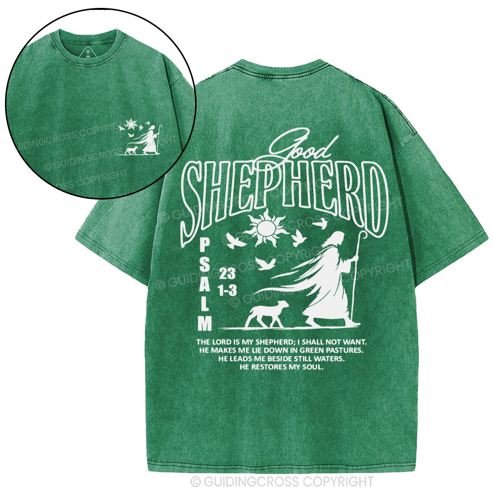 Good Shepherd Christian Washed T-Shirt