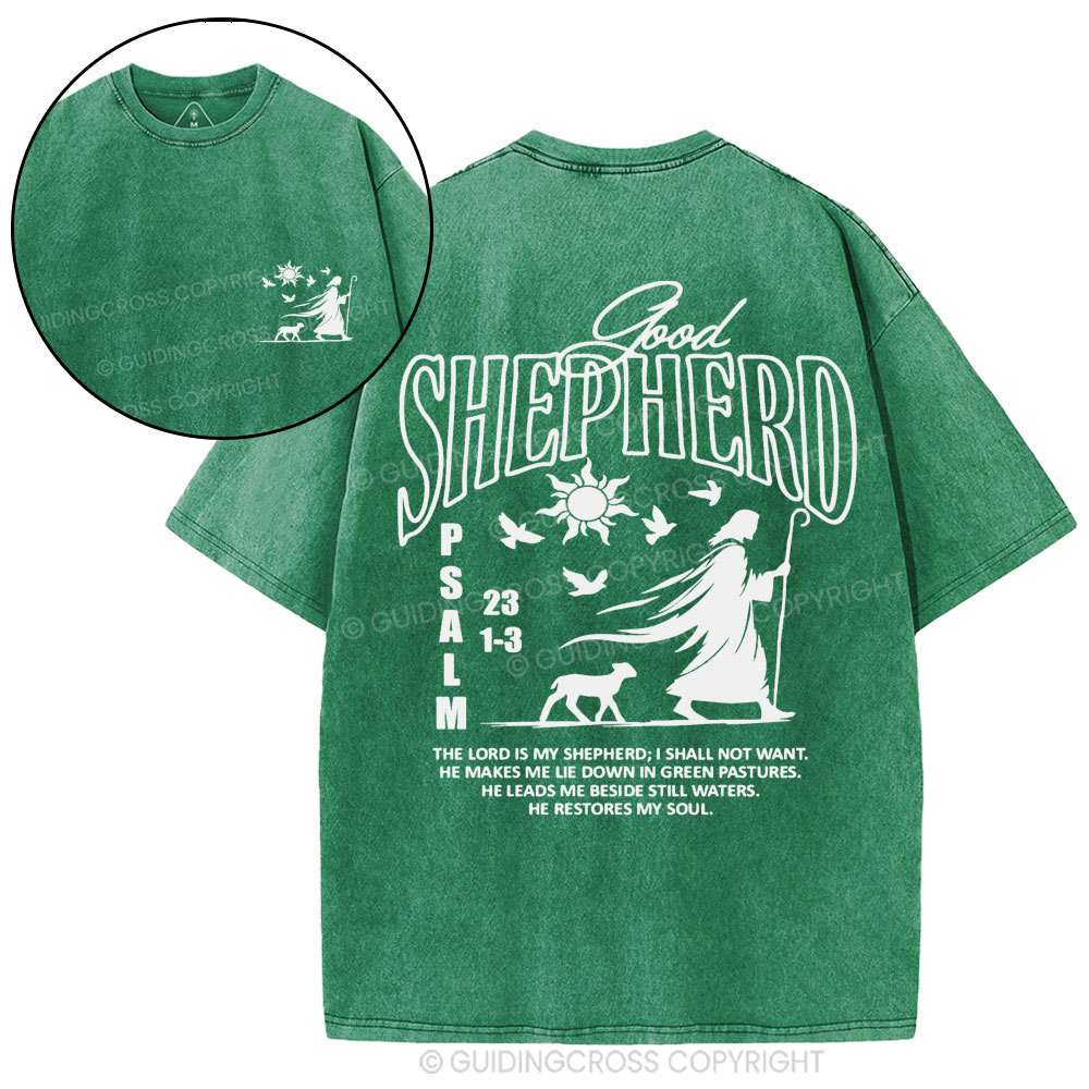 Good Shepherd Christian Washed T-Shirt