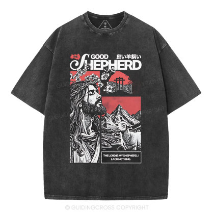 Good Shepherd Christian Washed T-Shirt