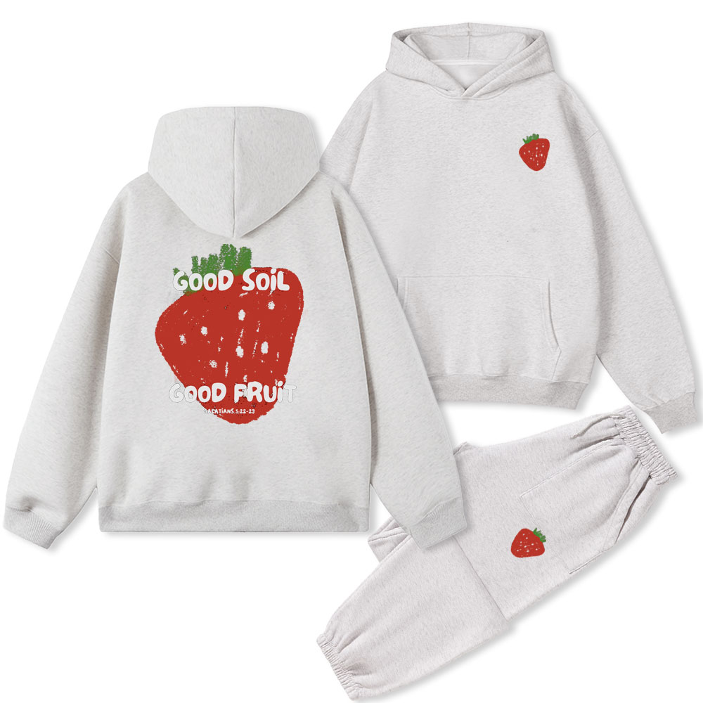 Good Soil Good Friut Christian Fleece Hoodie Set