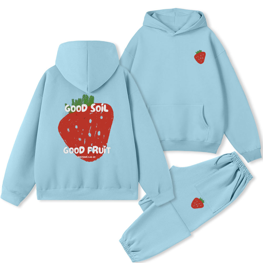 Good Soil Good Friut Christian Fleece Hoodie Set