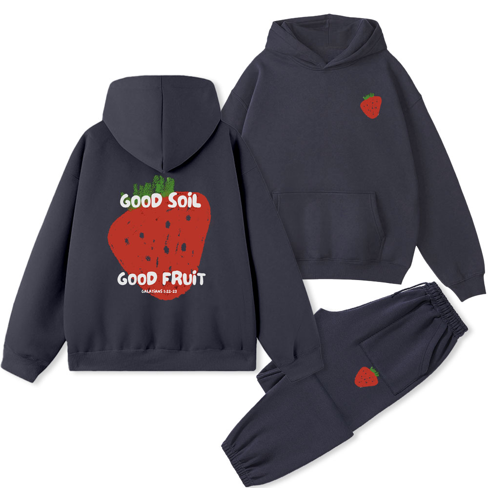 Good Soil Good Friut Christian Fleece Hoodie Set