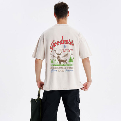 Goodness And Mercy Christian Washed T-Shirt